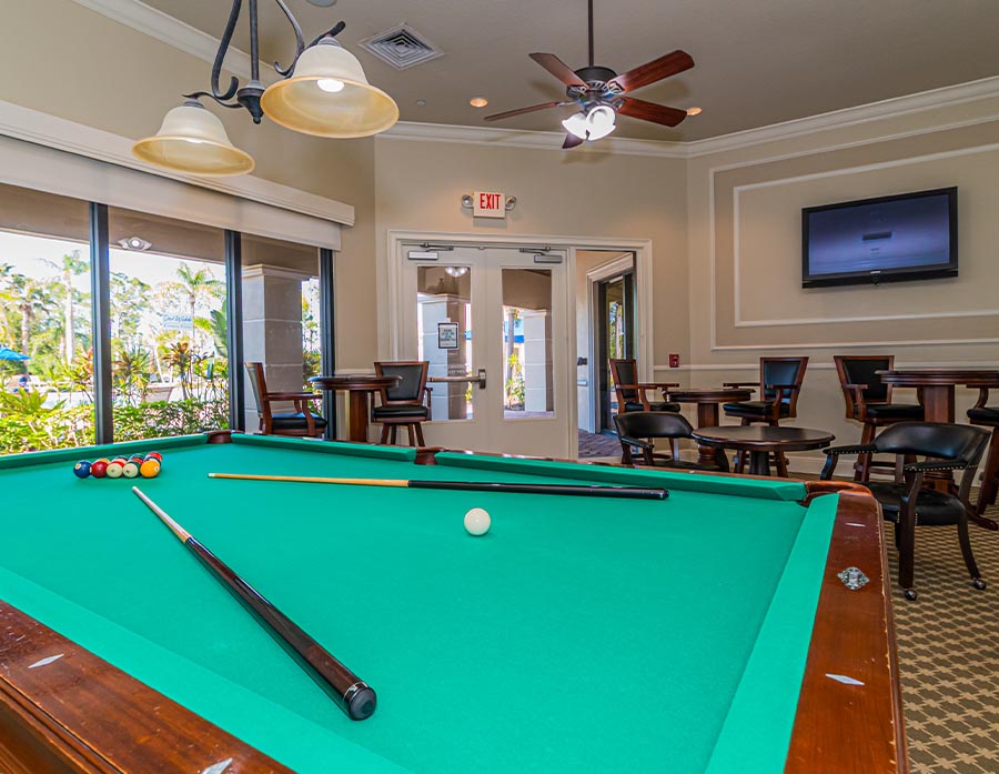 Cypress Falls Del Webb Community Amenities Billiards Room