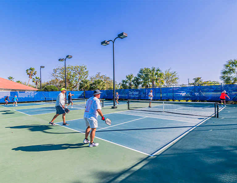 Cypress Falls Del Webb Community Pickleball Courts Players